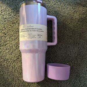 Shimmering Purple Stainless Steel Tumbler and purple boot to match.
